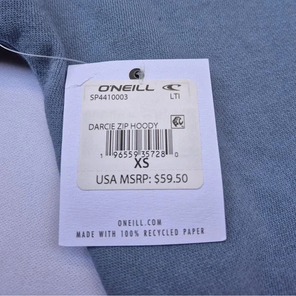 O'Neill Darcie Zip Women Hoodie Color LTI size XS. - Picture 9 of 9